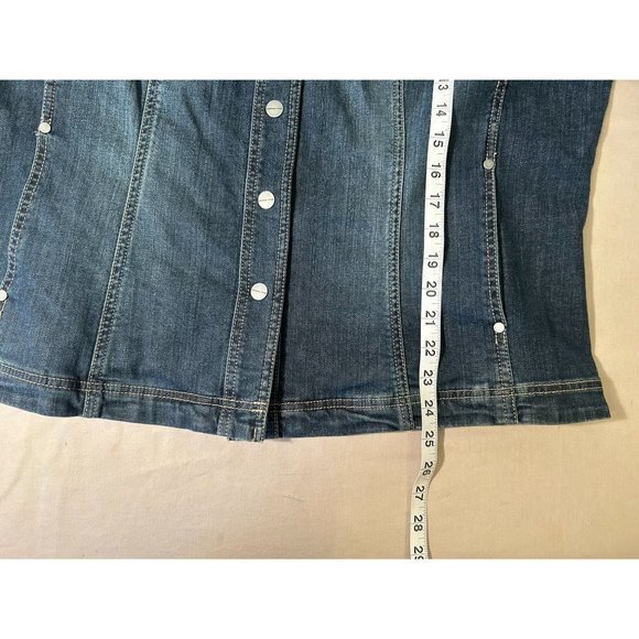 Women's Coldwater Creek‎ Denim Blue Collared Jean Jacket 3/4 Sleeves 18W - Picture 7 of 12